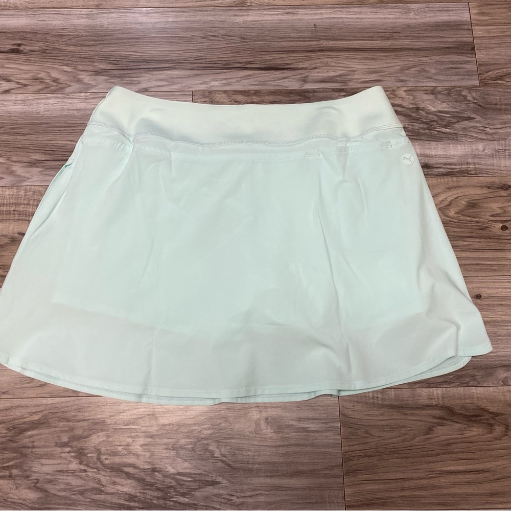PUMA PWRSHAPE Women’s Skort Size XL Golf Stretch Summer Skirt Soothing Sea NEW - Picture 11 of 11